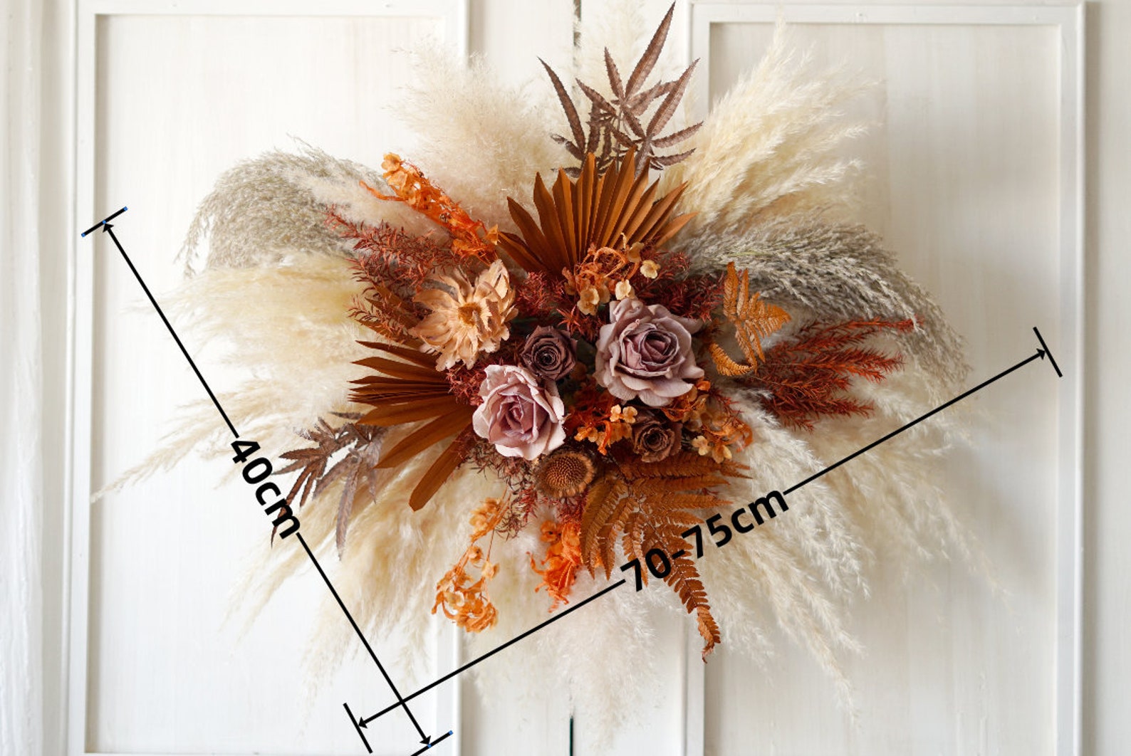 Dusty Wedding Archway Flower,rust Orange Wedding Corner Swag,swag for ...