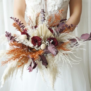 Wedding bouquet,Bridal bouquet,Dried flower bouquet,Pampas Grass bouquet,Natural flower decor,Flower Arrangement,Wedding decoration