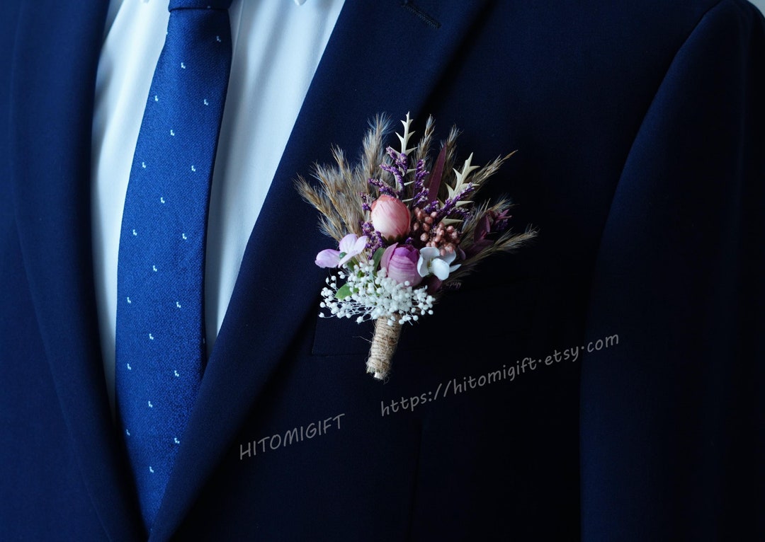Groom/groomsmen Boutonniere/wedding Boutonniere/dried Flower ...