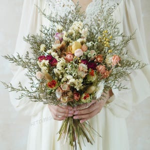 Wildflower Bride Bouquet,Festival Meadow Bouquet,Wedding Bouquet,Bridesmaid Bouquet,Dried Flower Bouquet,Spring Bouquet,Wedding Decoration