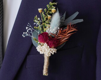 mini　ブーケ　ブートニア ブートニア/ウェディングブートニア/ドライフラワーブートニア