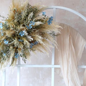 Artificial Blue Silk flower Archway Flower,Light Blue Archway Flower,Blue Wedding Corner Swag,Outdoor Wedding Backdrop,Floral Arch