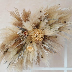 Lavender Archway Flower,Wedding Corner Swag,Pampas Grass Archway Flower,Outdoor Wedding Backdrop,Floral Arch Arrangement,Wedding Setup