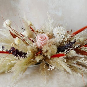 Burnt Orange,Pink,White,Centerpiece,Rustic Wedding Decor,Pampas Flower Table Center Flower,Boho Wedding Decor,Wedding Backdrop，Wedding Decor