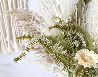 50 Pezzi Erba Della Pampa Essiccata - Bouquet Naturale Per Decorazione Casa E Matrimoni (Rosa E Bianco) - Foto 8