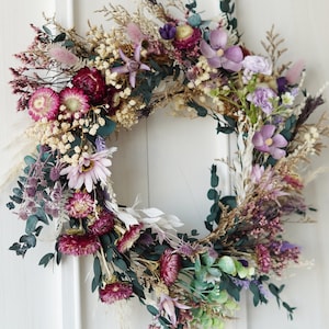 Spring Wreaths, Handmade Wreaths,Dry Wreath,Artificial Flowers Wreath,Front Door Wreath,Wall Door Wreaths,Dried Flowers Wreaths,Daisy Wreath image 3