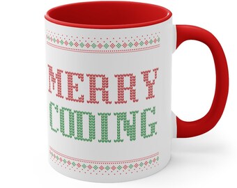 Funny Programmer Gift, Gift Ideas for Coders, Gift for Programmer, Gift for Coder, Merry Coding, 11 oz