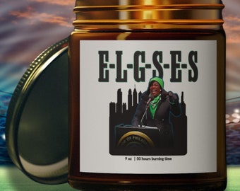 Funny EAGLES Football Candle, ELGSES Game Day Candle- Funny Philly Mayor Meme, Philadelphia Mayor Gaffe, Fan Gift for Him, Gift for Her