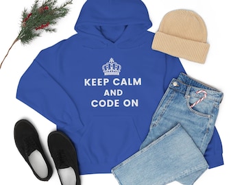 Coder Hoodie- Medical Coding Sweatshirt Hoodie- Hoodies for Medical Coding- Medical Biller Hoodies- Hoodie, Keep Calm And Code On Hoodie