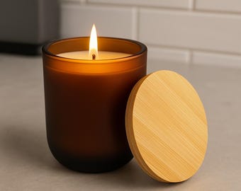 Engraved Anniversary Candle, Personalized Soy Wax, Iridescent Glass Keepsake Gift