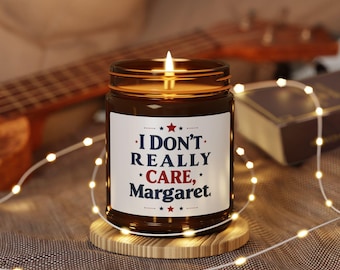 I Don't Really Care Margaret Candle, JD Vance Meme Candle, Funny Political Candle, Political Humor, Viral Meme Gift for Him and For Her