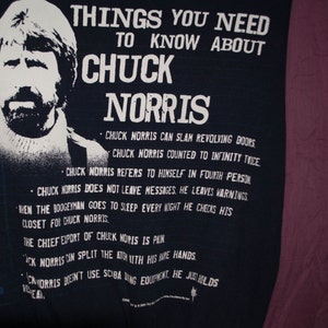 Chuck Norris Facts Tote Bag, Grocery Tote, Book Bag, Shoulder Bag, Tee Tote image 1