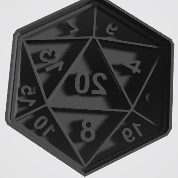 Geeky D20 20-Sided Die Cookie Cutter - Level Up Your Baking Game!