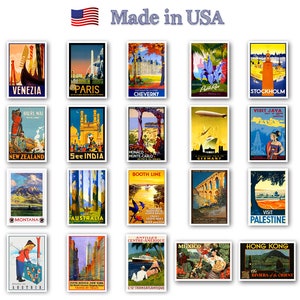 Set of 12 Vintage Travel Postcards Retro Postcard Travel Vintage