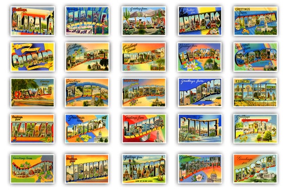 thumbnail image 2 of GREETINGS FROM INDIANA Vintage Reprint Postcard Set Of 20... 2 of 11
