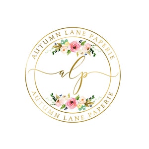 Logo Design, Company Logo, Website Logo, Business Logo, Floral Logo, Watercolor Logo, Floral Branding, Circular Logo with Bouquets