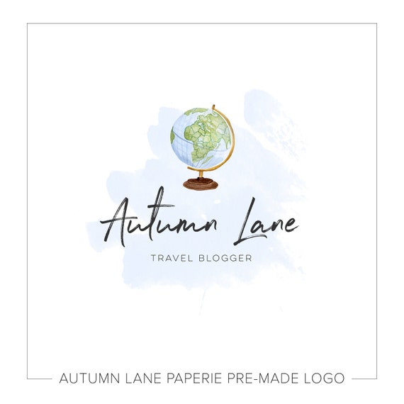 Premade Logo Design Watermark Logo Watercolor Logo Travel Etsy