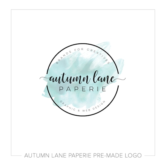 Premade Logo Design Simple Logo Circle Logo Watermark Logo Etsy