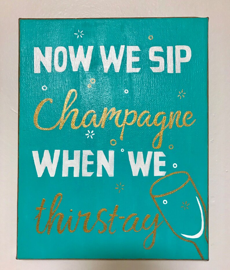 Siroter Champagne Biggie Smalls citation juteuse toile Art