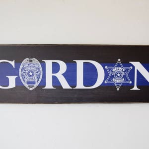 Police and Sheriff Deputy Name Sign, Sheriff Police Decor, Dual Service Sign, Deputy and Police Sign, Custom Family Name Sign - HeroSigns