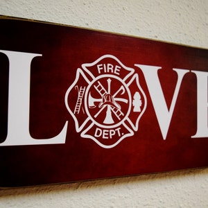 Firefighter Gift, Fireman Gift, Firefighter Decor, Fireman Decor, Firefight Sign, Fireman Sign, Firefighter Wedding, Fireman Wedding LOVE
