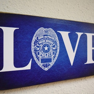 Police, Police Gift, Police Officer, Policeman Gift, Police Decor, Police Sign, Policeman Sign, Police Wedding, Policeman Wedding, Cop Gift image 1