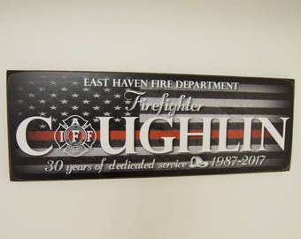 Firefighter Gift, Fireman Gift, Firefighter Name Sign, Firefighter Decor, Family Name, Fireman Decor, Fireman Sign, Fire Service, HeroSigns