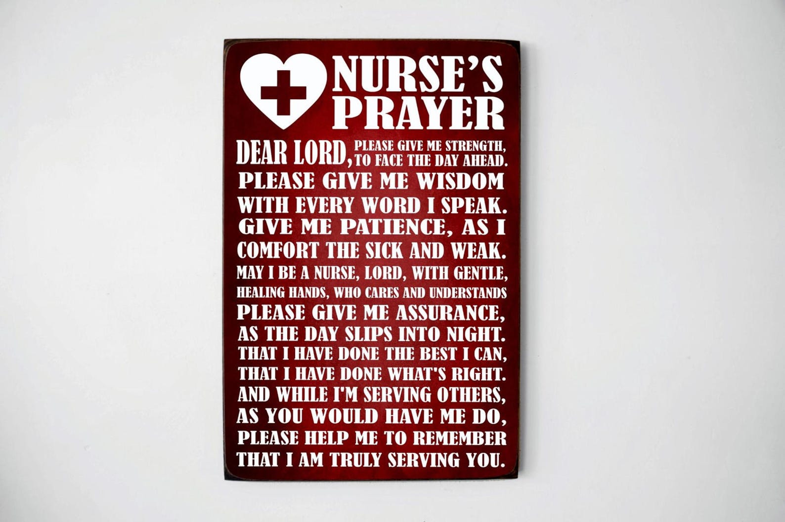 Nurse's Prayer, Nurse Prayer Sign, Nurse Decor, Nurse Sign, RN Sign, N...