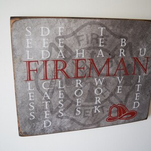 Fireman Sign, Fireman Decor, Firefighter Sign, Firefighter Sign, Firefighter Gift, Fireman Gift, Firefighter, Fireman, Fireman Quote