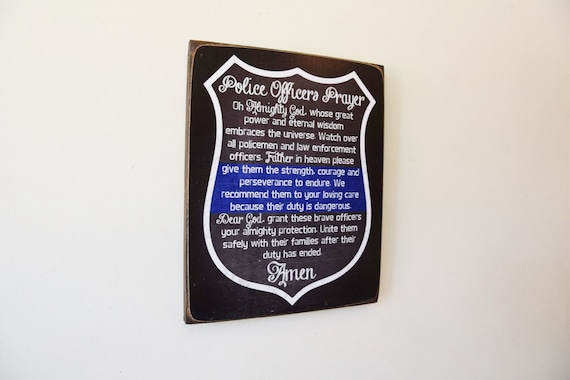 Police Decor Policeman Prayer Police Prayer Sign Police Etsy