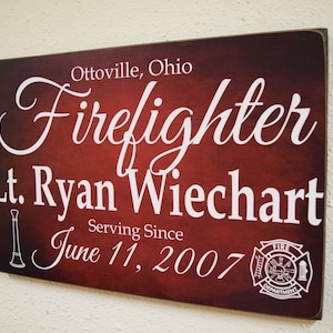Firefighter Service Sign, Fireman Sign, Firefighter Gift, Fireman Gift, Firefighter Decor, Fireman Decor, Firefight Sign, Fireman Sign