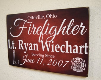 Firefighter Service Sign, Fireman Sign, Firefighter Gift, Fireman Gift, Firefighter Decor, Fireman Decor, Firefight Sign, Fireman Sign