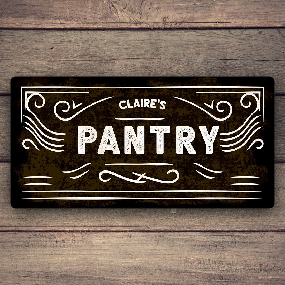 Personalised Pantry Signs Kitchen Wall Name Plates Kitchen Etsy