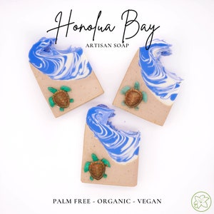Honolua Bay | Vegan | Palm Free | Handcrafted  Organic Moisturizing Soap | Sea Salt & Orchid