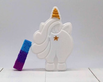 Magical Farts | Large Bath Bomb | Rainbow Surprise Bath Bomb