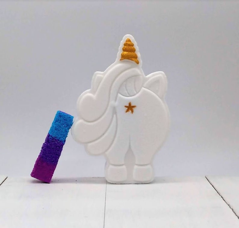 Magical Farts | Large Bath Bomb | Rainbow Surprise Bath Bomb image 1