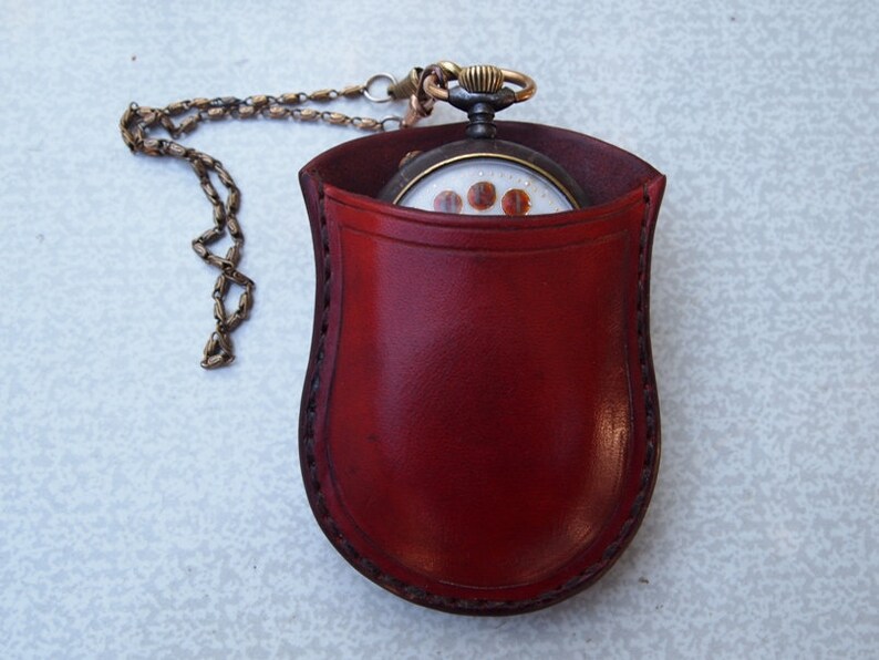 Leather Pocket Watch Case Pocket Watch Bag Pocket Watch Etsy
