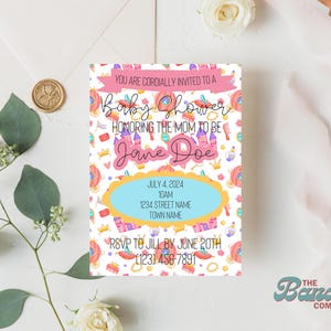 Editable Princess Theme Baby Shower Invitation with diaper raffle and books for baby card,Princess Baby Shower, Digital Download, Canva Link