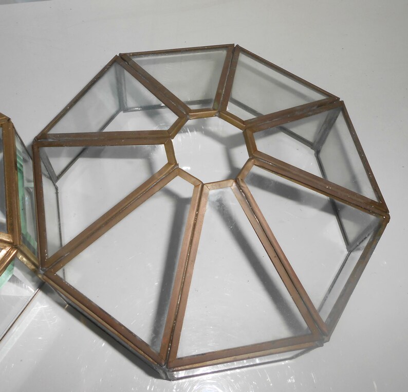 Octagon Glass Panel Light Shade Cover Dome Lamp Replacement