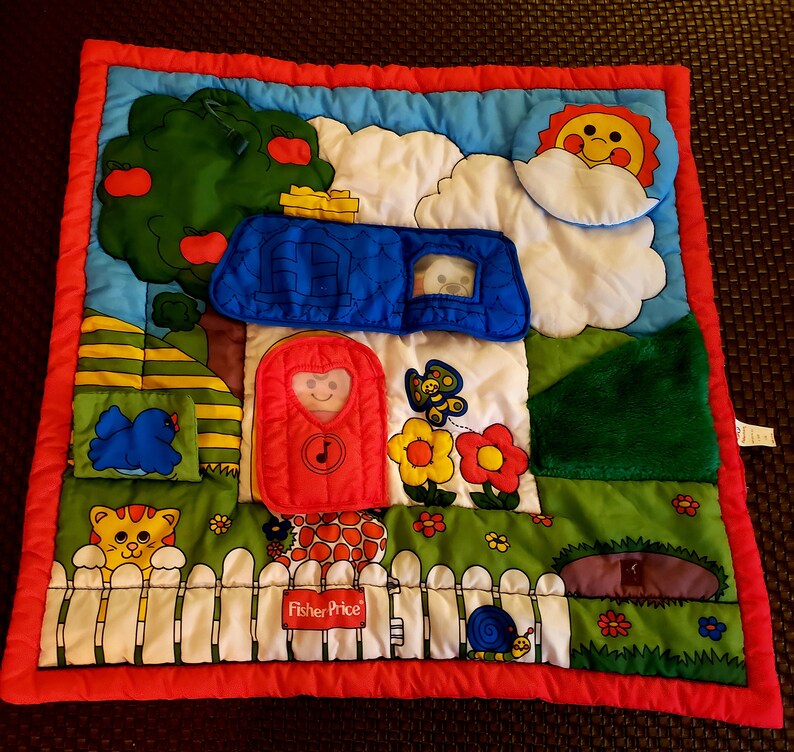Vintage 1990 Fisher Price Little People Play Mat Activity Etsy