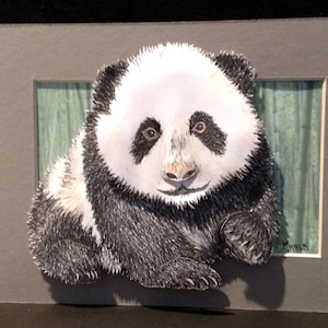 3-D Animal Paper Cut:  Panda