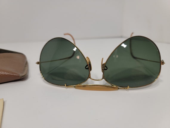 Vintage RAY BAN Bausch & Lomb glass Aviator Sungl… - image 4