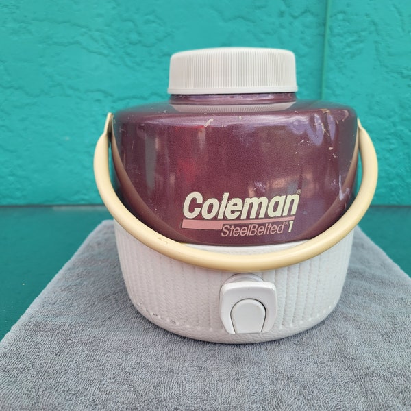 Coleman steelbelted gallon water jug. Dated 8/87