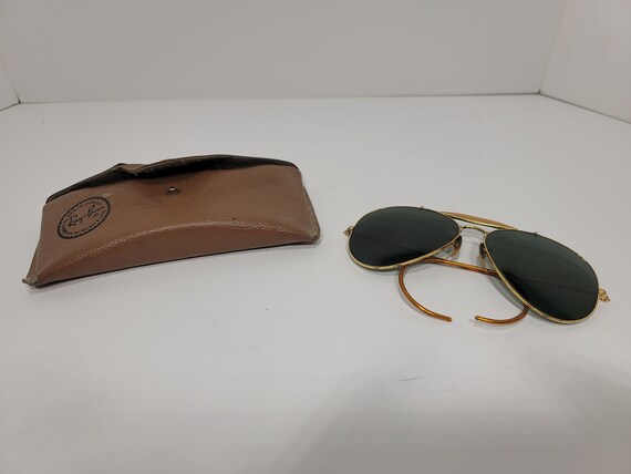 Vintage RAY BAN Bausch & Lomb glass Aviator Sungl… - image 3