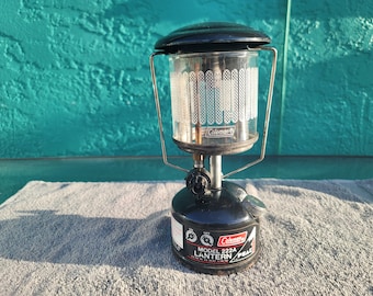 Coleman 222A Peak1 backpack lantern. Dated 1/85 Made in Canada.