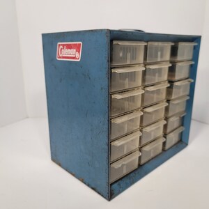 SALE***Coleman service parts cabinet ?!? Akro-Mills Made in USA