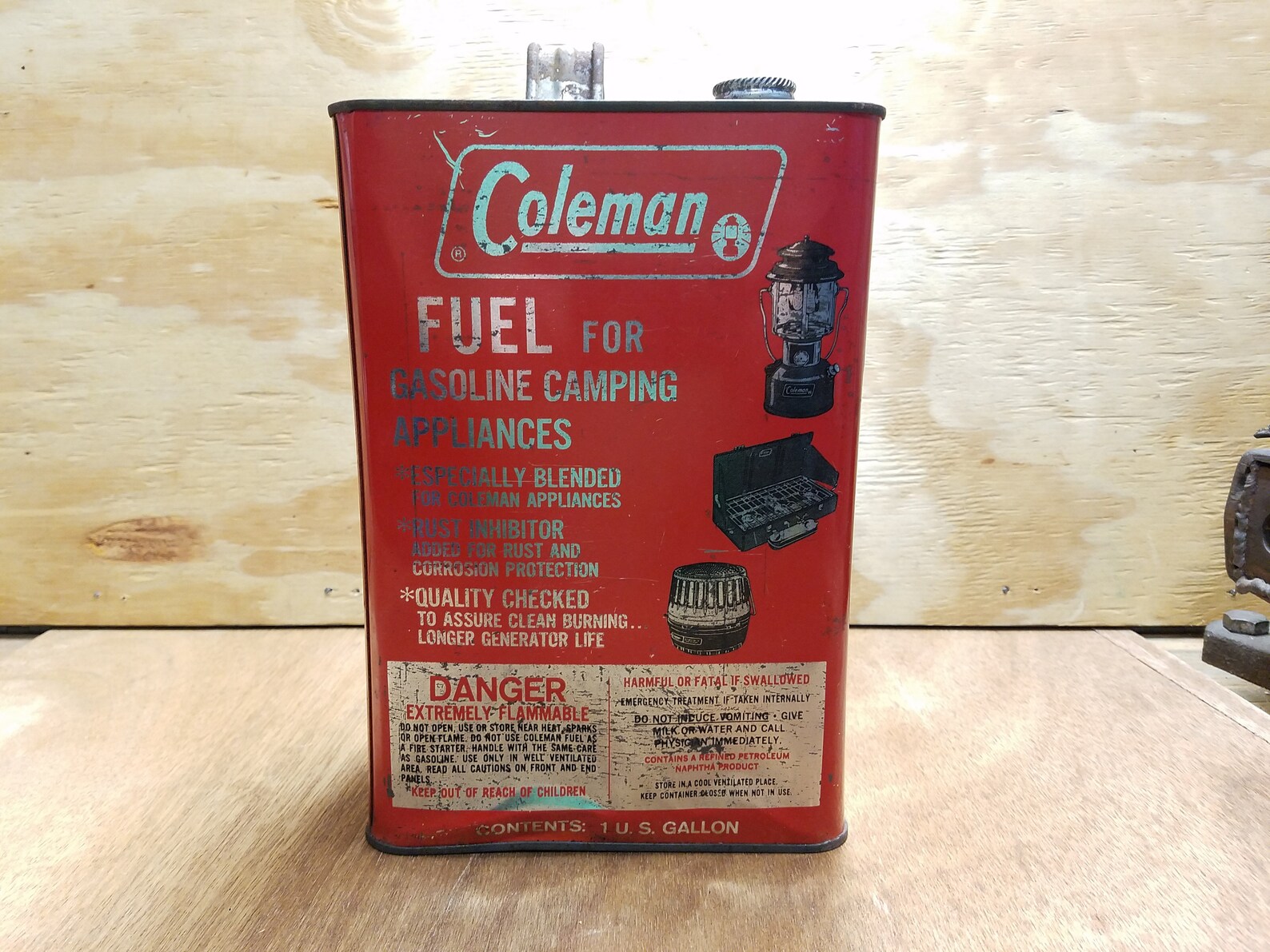 Vintage 1Gal Coleman fuel can Empty Etsy