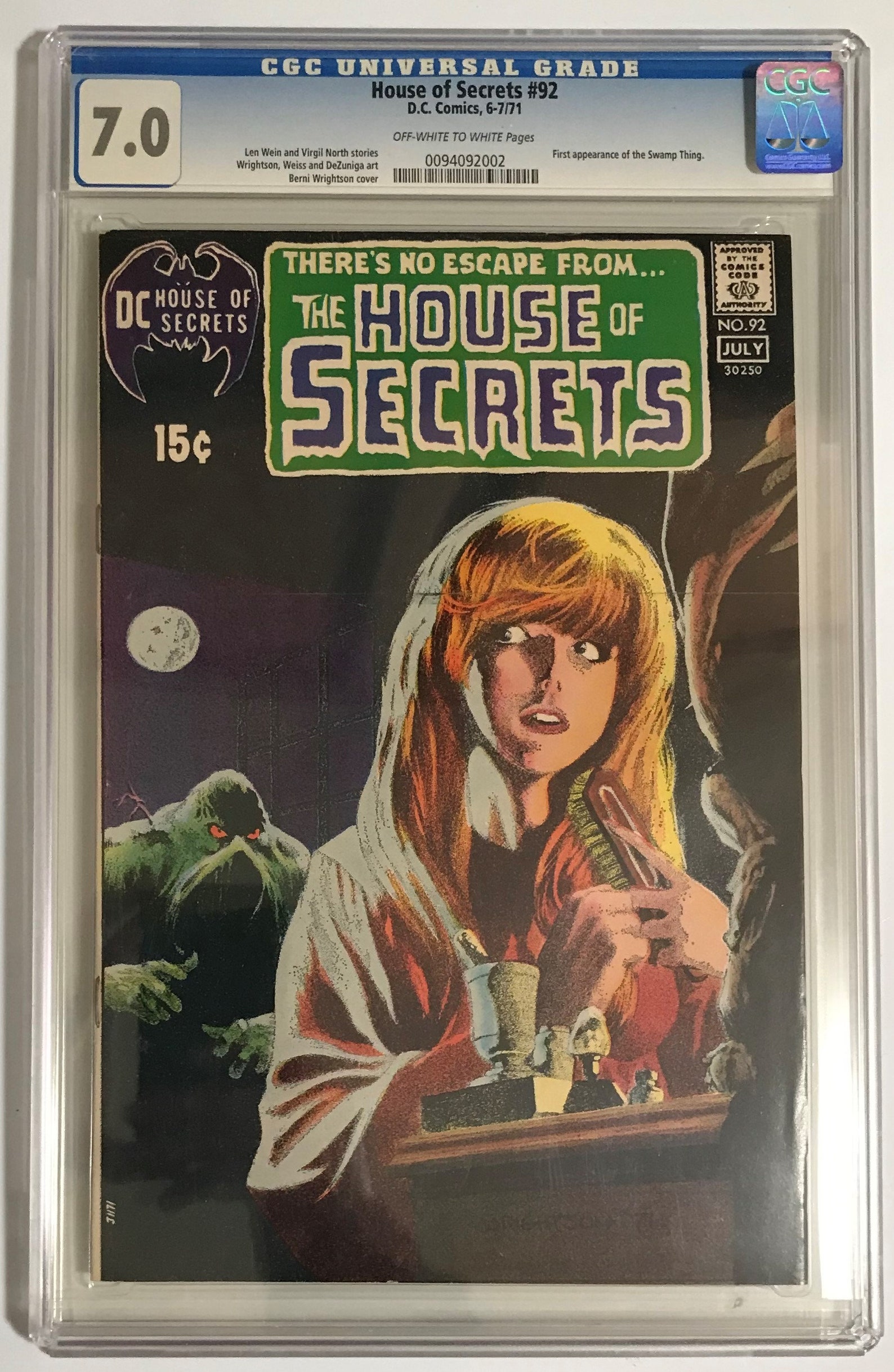 House of Secrets 92 First Appearance of Swamp Thing From 1971 Etsy