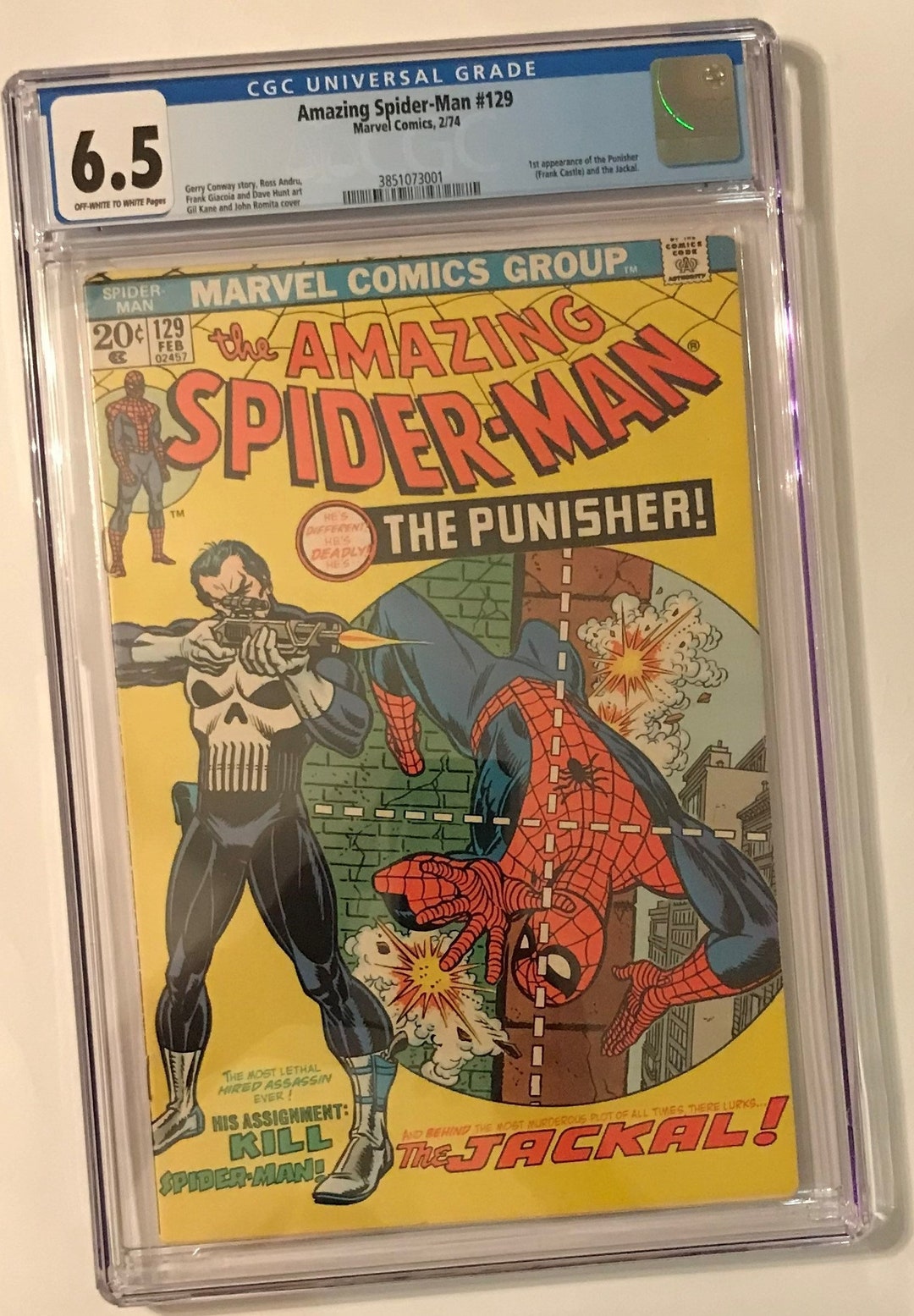Amazing Spider-man 129 First Appearance of the Punisher From