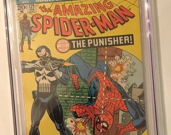 Amazing Spider-Man 129 First Appearance of the Punisher from 1974 CGC Graded 6.5 | Rare Vintage Original